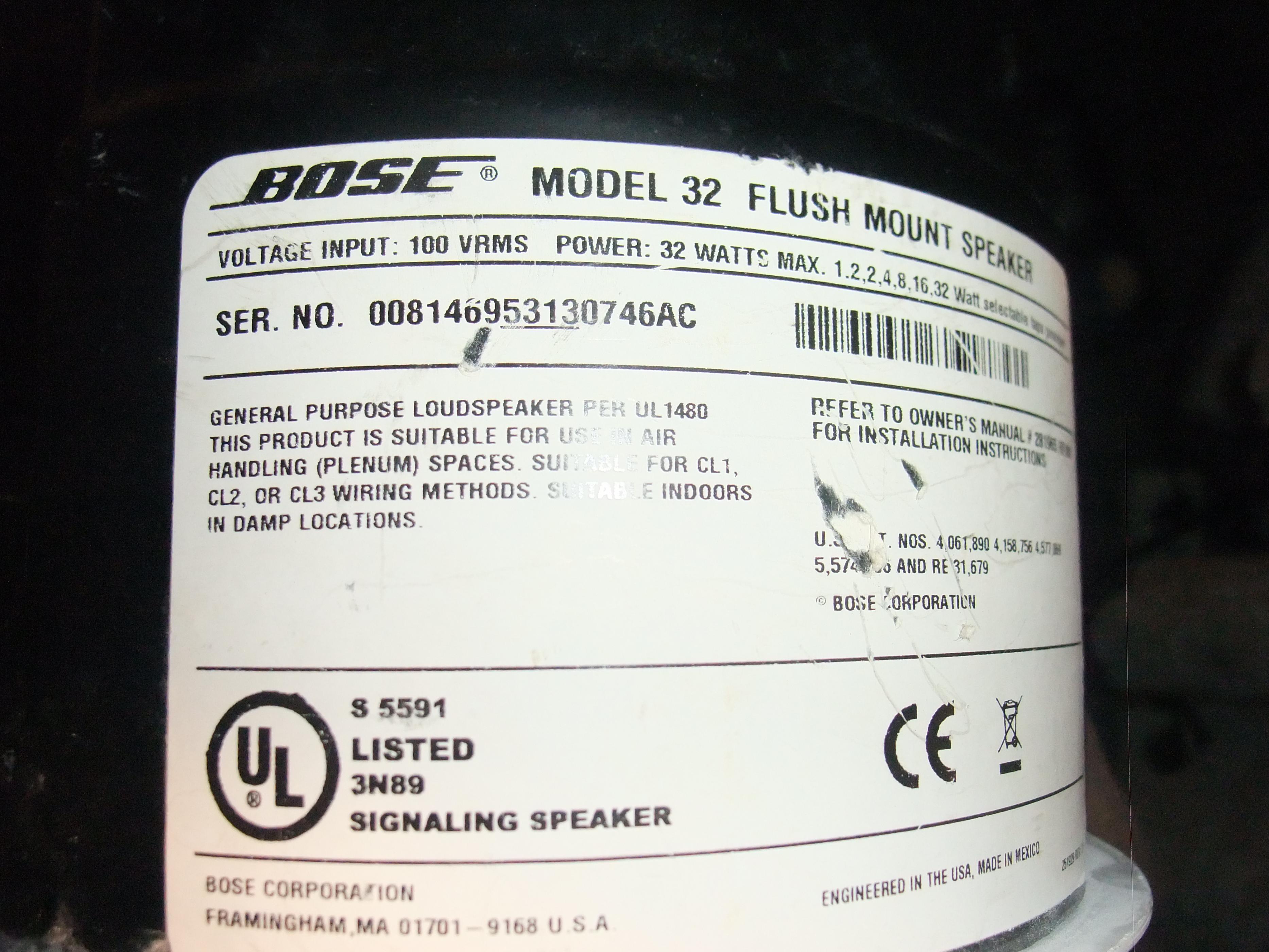 Bose® FreeSpace® Model 32 - how do I get 4-8 Ohms ? | diyAudio