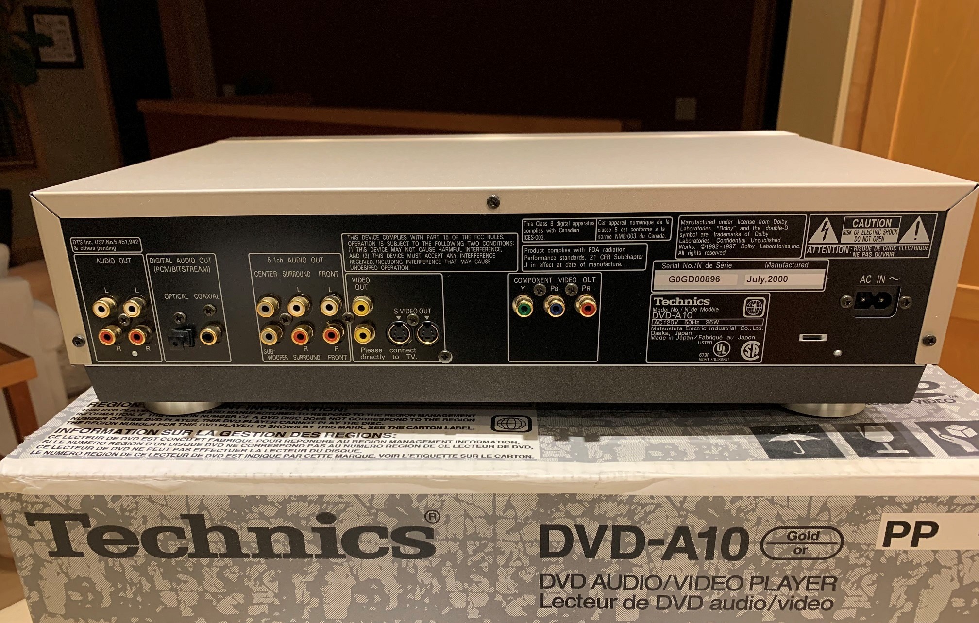 FS: Technics DVD-A10 DVD Audio/Video Player | diyAudio