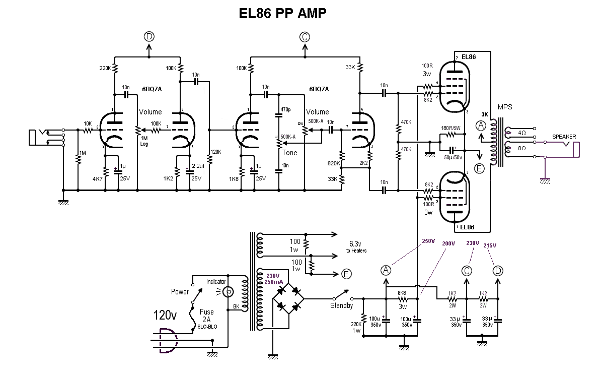 EL86 / 6CW5 + 6BQ7A amp design | diyAudio