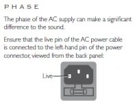 The influence of power cables and phase orientation on the sound